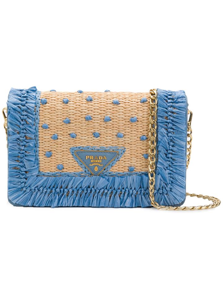 Prada Front Logo Mini Bag - Blue