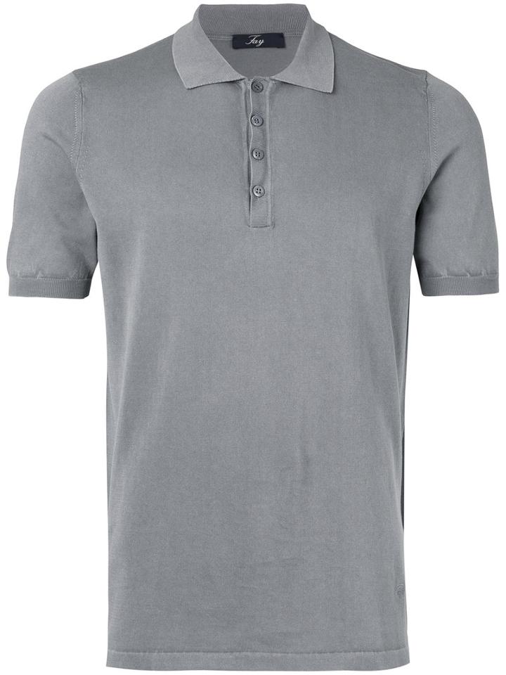 Fay - Classic Polo Shirt - Men - Cotton - 46, Grey, Cotton