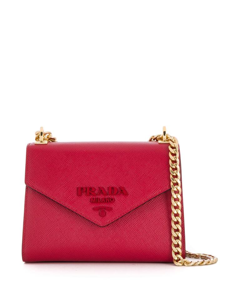 Prada Tonal Logo Shoulder Strap - Red