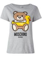 Moschino Bear Print T-shirt, Women's, Size: Small, Grey, Cotton