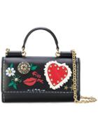 Dolce & Gabbana Mini Von Bag With Painted Style Details - Black