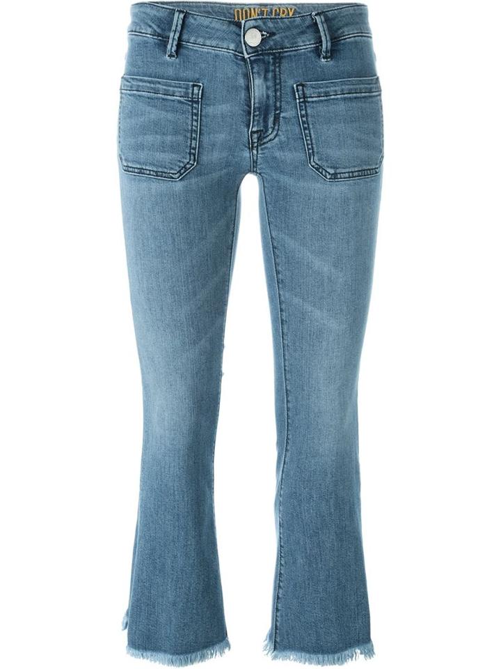 Don't Cry 'ella' Cropped Jeans, Women's, Size: 30, Blue, Cotton/spandex/elastane/modal