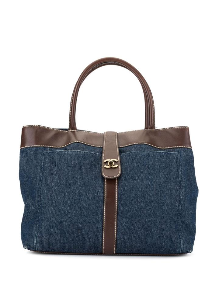 Chanel Pre-owned 01's Denim Hand Bag - Blue