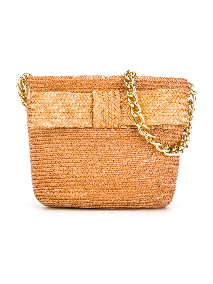 Mi Mi Sol Straw Shoulder Bag, Girl's, Brown