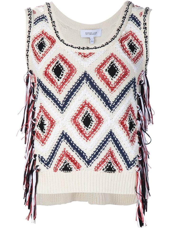 Derek Lam 10 Crosby Fringed Sleeveless Jumper