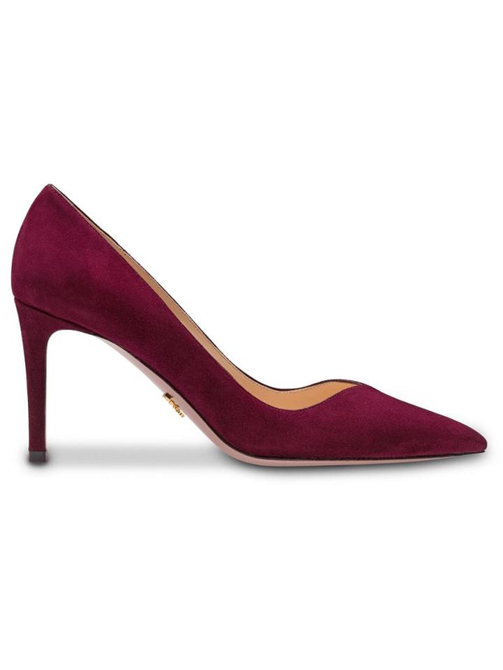 Prada Suede Pumps - Red