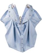 Y / Project Strapless Striped Bustier - Blue