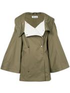 Teija Oversized Jacket With Large Flared Sleeves - Green