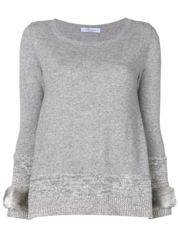 Blumarine Contrast Cuff Sweater - Metallic