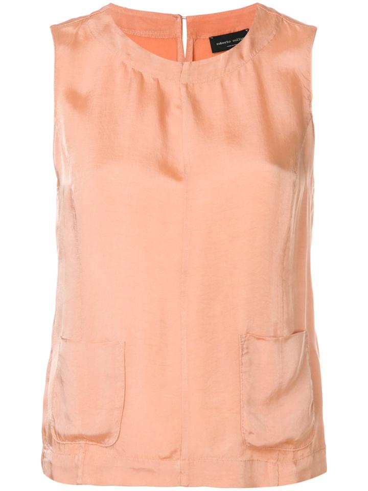 Roberto Collina Patch Pocket Blouse - Yellow & Orange