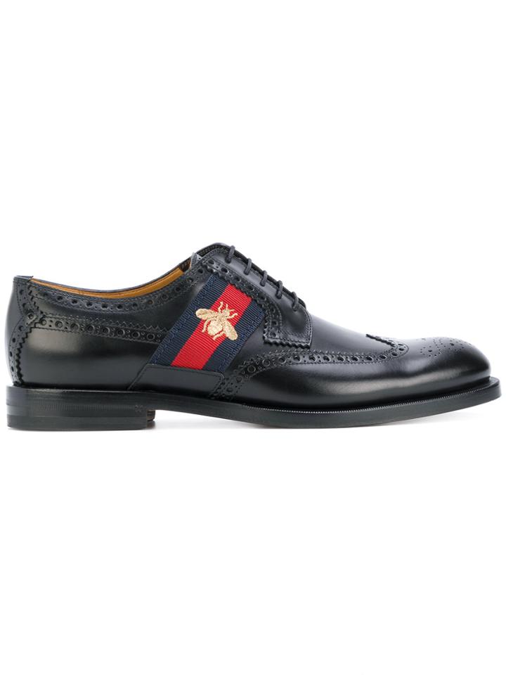 Gucci Bee Web-trimmed Brogues - Unavailable