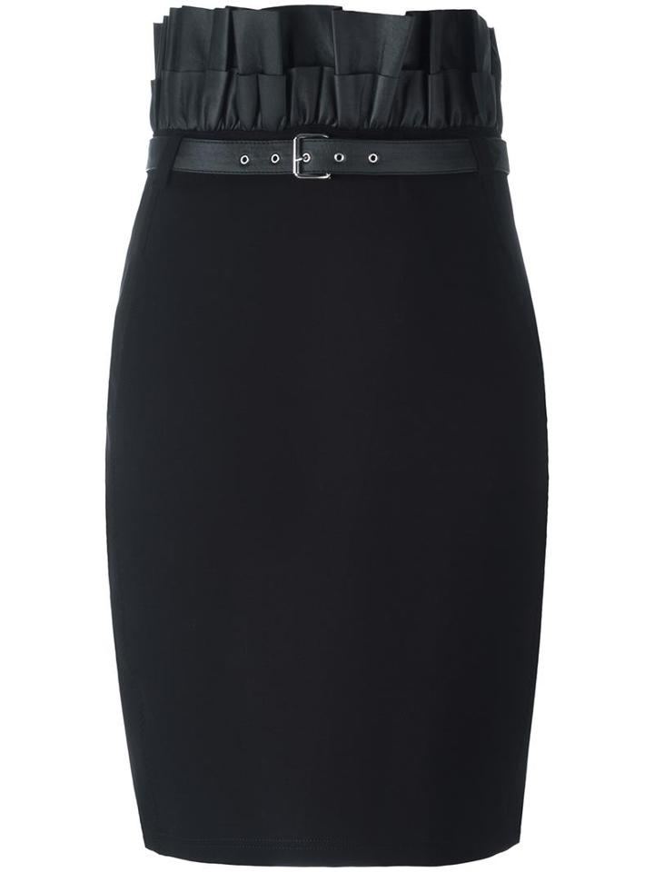 Diesel Pleat Detail Pencil Skirt, Women's, Size: Medium, Viscose/nylon/spandex/elastane
