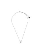 Karl Lagerfeld Crystal Choupette Necklace - Silver