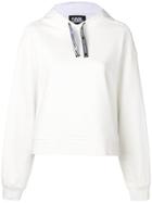 Karl Lagerfeld Fabric Mix Hoodie - White