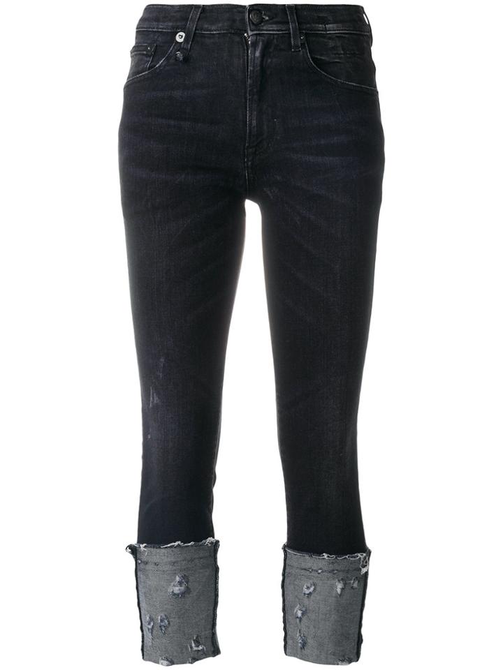 R13 High Rise Skinny With Cuffs - Black