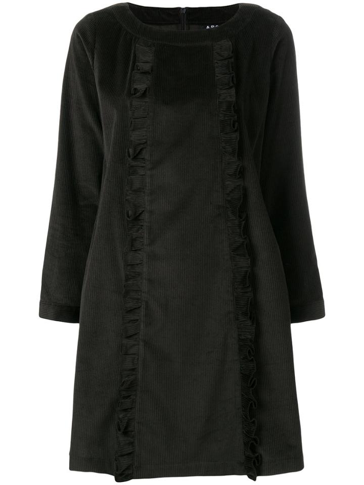 A.p.c. Ribbed Corduroy Dress - Brown