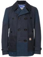 Junya Watanabe Comme Des Garçons Man Patchwork Double Breasted Coat -