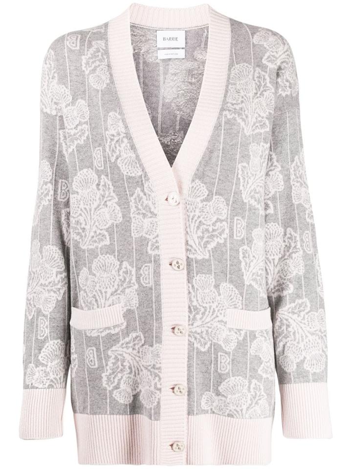 Barrie V-neck Cashmere Cardigan - Grey