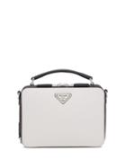 Prada Saffiano Leather Bandoleer Bag - White
