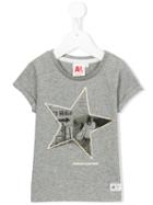 American Outfitters Kids Star Print T-shirt, Girl's, Size: 6 Yrs, Grey