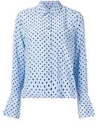 Equipment Polka-dot Shirt - Blue