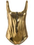 Lisa Marie Fernandez Zipped Swimsuit - Gold