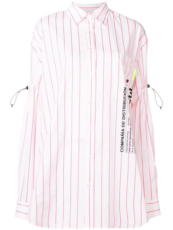 Marcelo Burlon County Of Milan Stripe Script Shirt - White