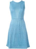 M Missoni Flared Dress, Women's, Size: 40, Blue, Polyamide/viscose/polyester/polyester