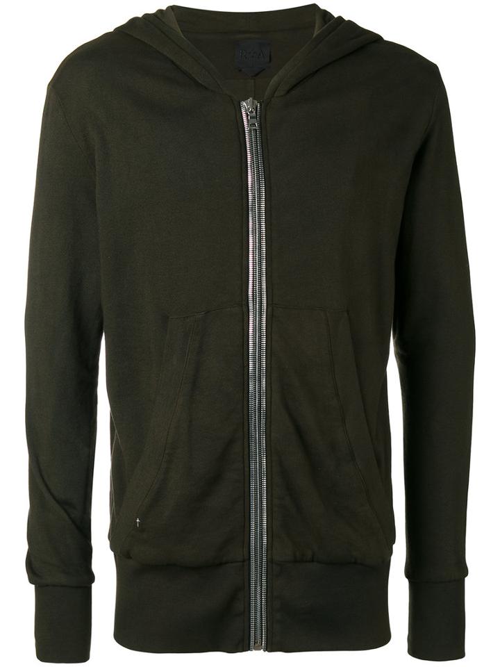 Road To Awe Zipped Hooded Jacket, Men's, Size: Large, Green, Cotton