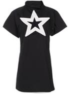 Ktz - Star Cut-out Dress - Women - Cotton - Xs, Black, Cotton