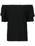 Vanessa Seward Off The Shoulder Layered Sleeves Blouse - Black