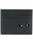 Fendi Eyes Embroidered Cardholder - Black