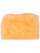 Nina Ricci Marabou Feather Clutch Bag - Yellow & Orange