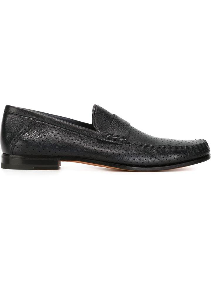 Santoni Perforated Loafers