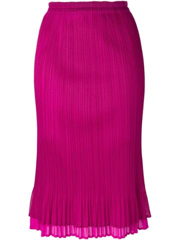 Pleats Please By Issey Miyake Vintage Pleated Skirt - Pink & Purple