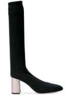 René Caovilla Embellished Knee Boots - Black