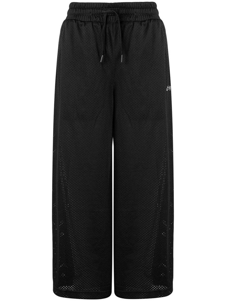 Fila Cropped Wide-leg Track Pants - Black