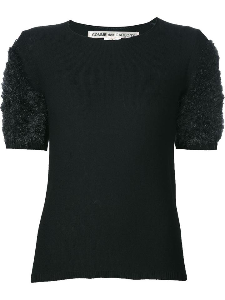 Comme Des Garçons Faux Fur Sleeve T-shirt