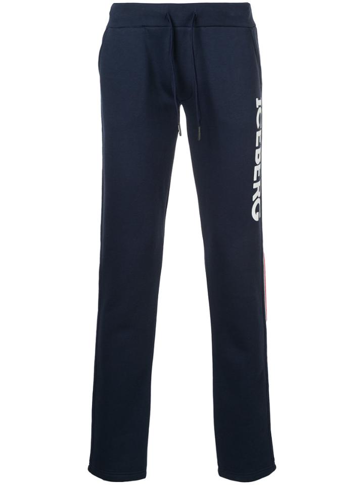 Iceberg Logo Patch Track Trousers - Blue