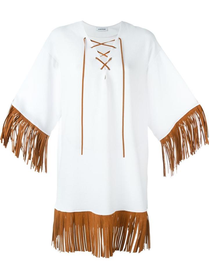 Au Jour Le Jour Fringed Edge Dress