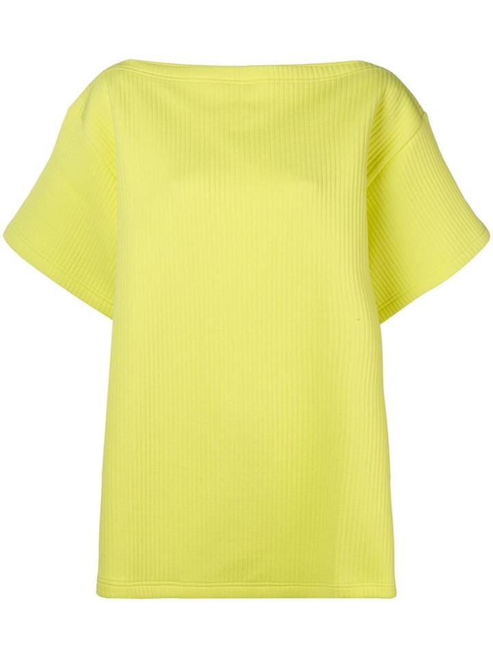 Mm6 Maison Margiela Ribbed Oversize T-shirt - Yellow