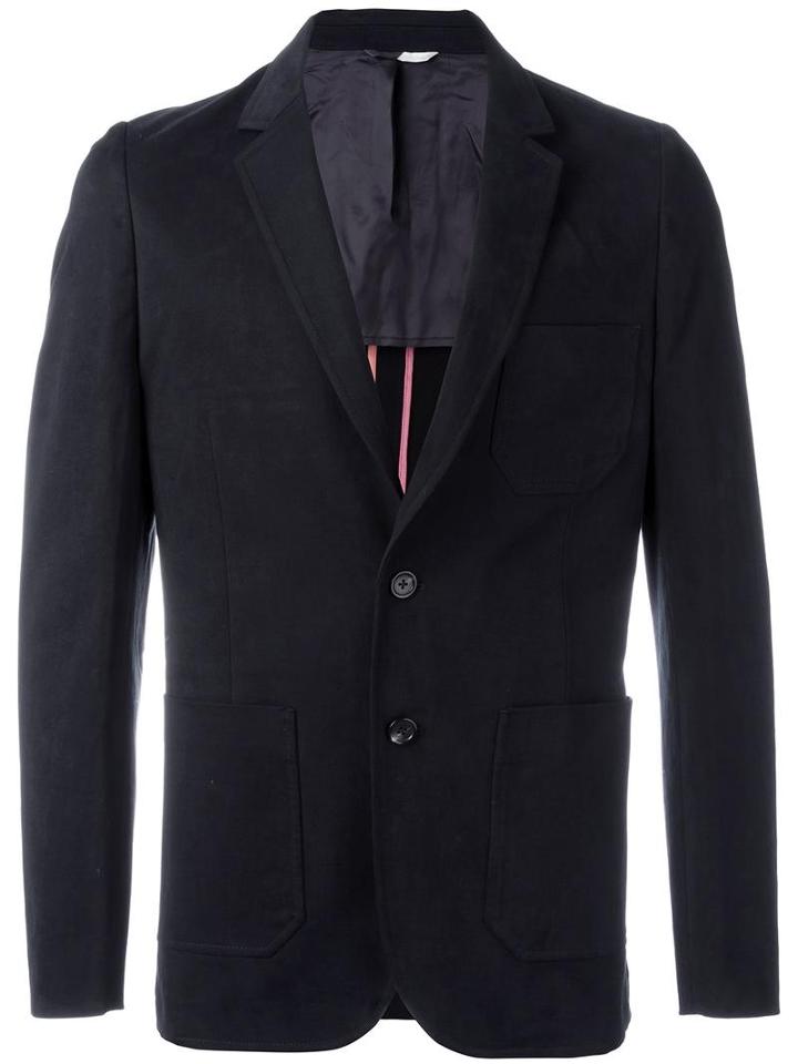 Ps By Paul Smith Patch Pocket Blazer, Men's, Size: 42, Black, Cotton/spandex/elastane/viscose
