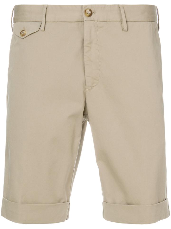 Incotex Fitted Chino Shorts - Nude & Neutrals