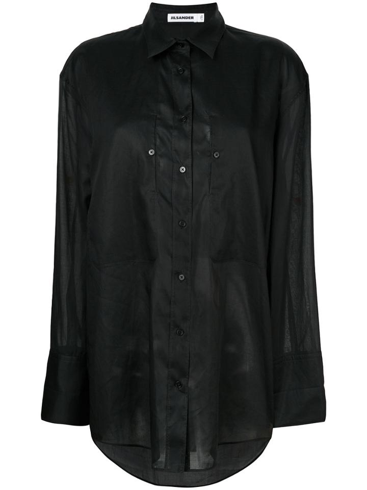 Jil Sander Oversized Button Shirt - Black