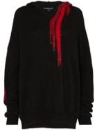 Ann Demeulemeester Contrast Detail Oversized Sweater - Black