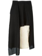 Marni Asymmetric Skirt, Women's, Size: 44, Black, Viscose/virgin Wool