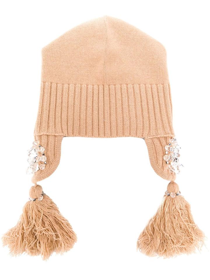 Dorothee Schumacher Tassel Embroidered Hat - Neutrals