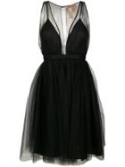 No21 Layered Plunge Dress - Black
