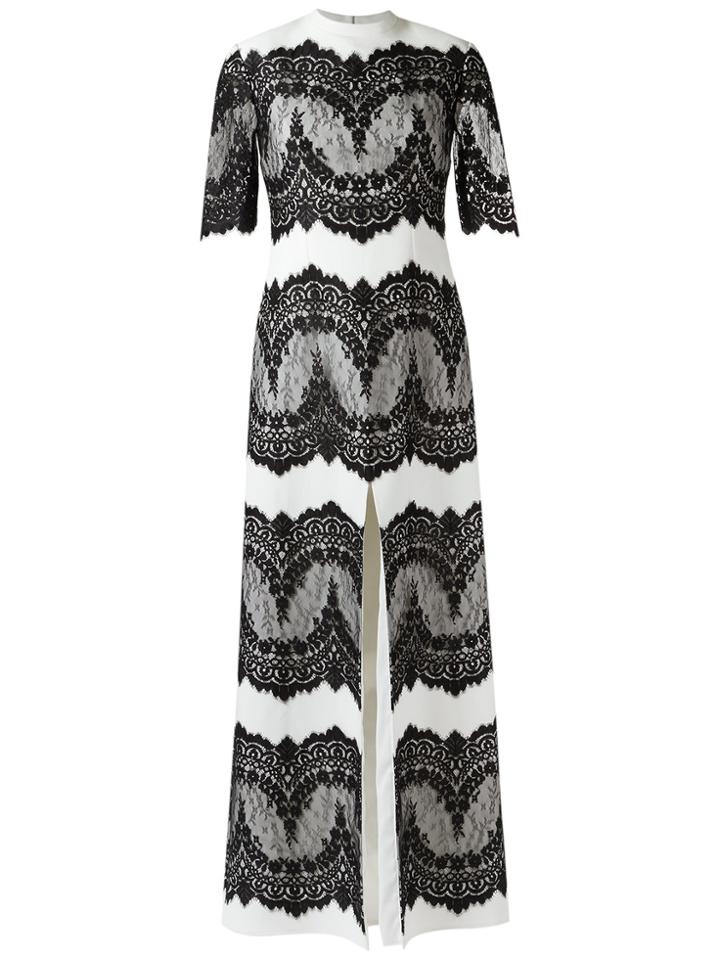 Olympiah Lace Panelled Gown - White