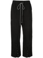 Proenza Schouler Drawstring Linen Trousers - Black